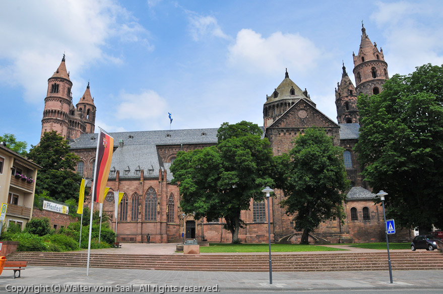 Worms Cathedral, Worms, Germany, June 15, 2010.  View of South entrance.